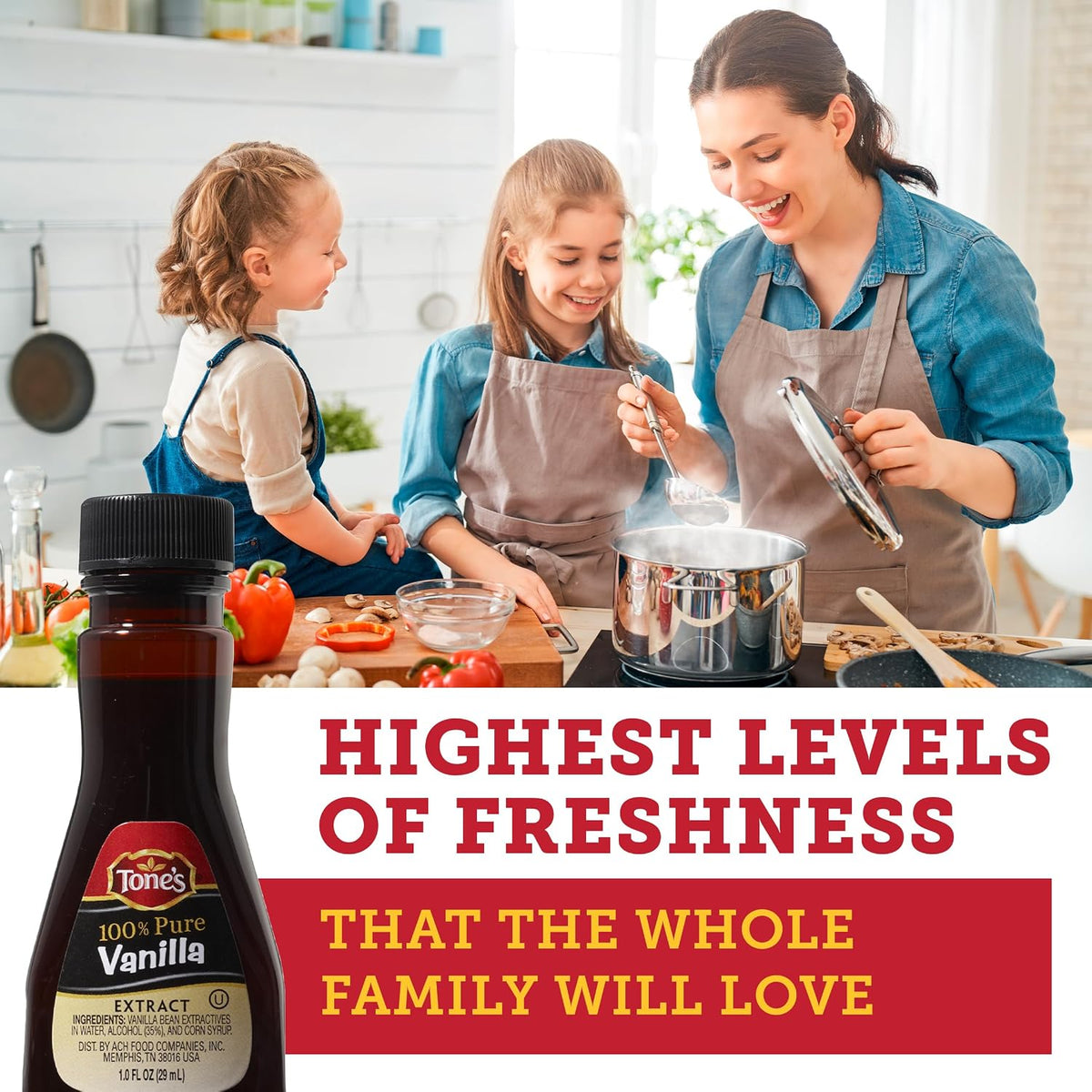 Tone's Pure Vanilla Extract, 1 oz. (144 per case)