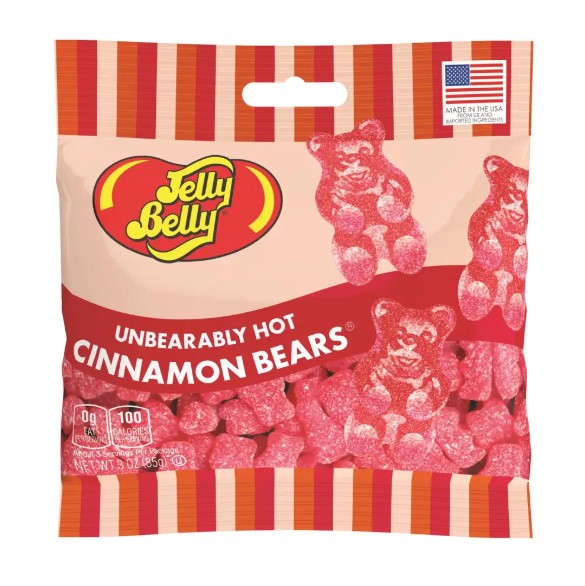 Jelly Belly Unbearably Hot Cinnamon Bears, 3.5 oz. (12 per case)