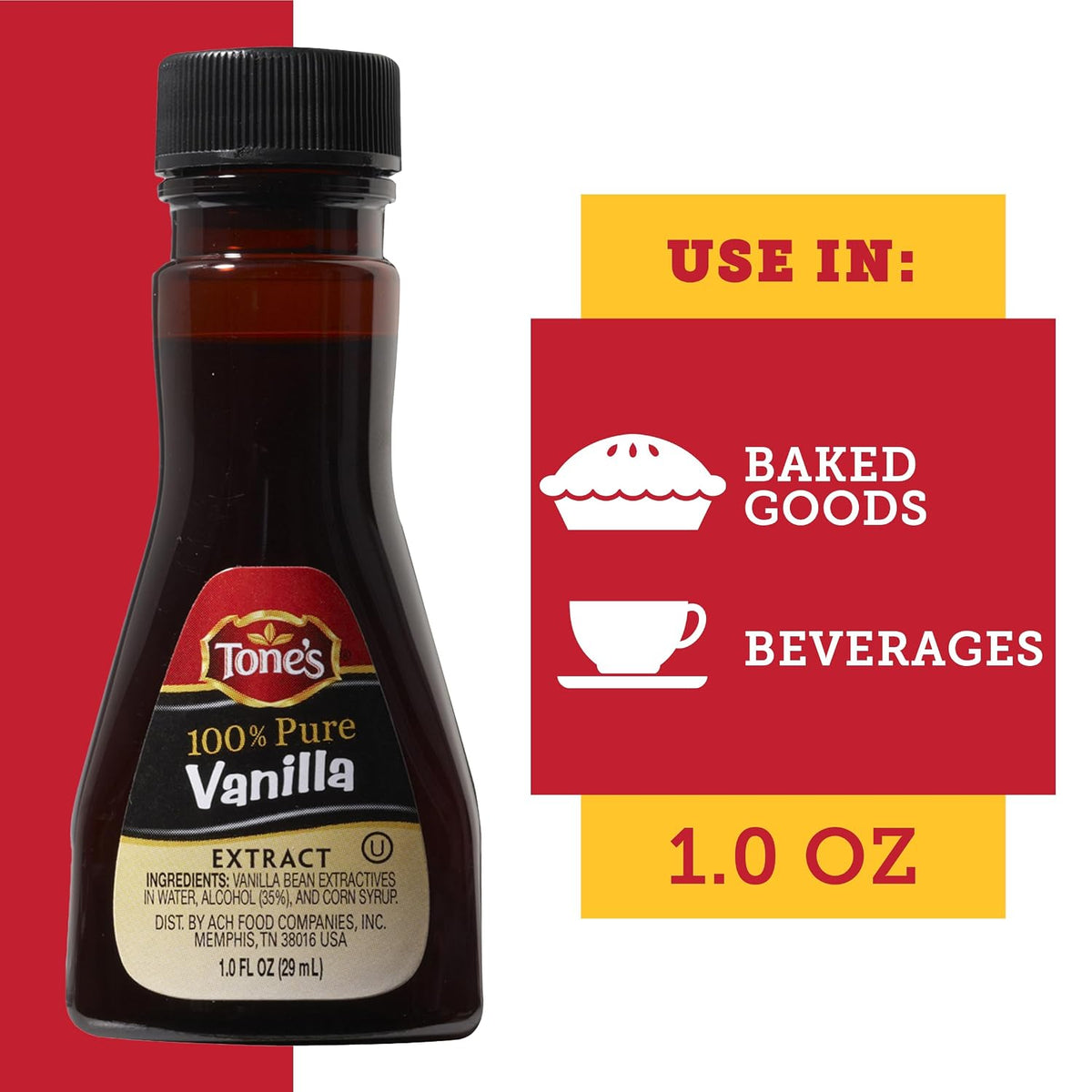 Tone's Pure Vanilla Extract, 1 oz. (144 per case)