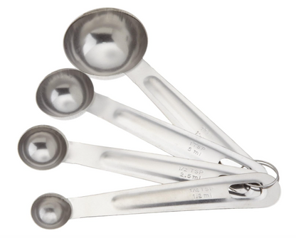 Good Cook Classic Set of 4 Stainless Steel Measuring Spoons (144 per case)