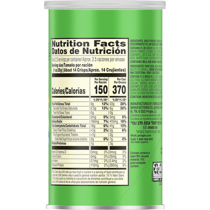 Kellogg Pringles Sour Cream & Onion, Large (Case of 12)