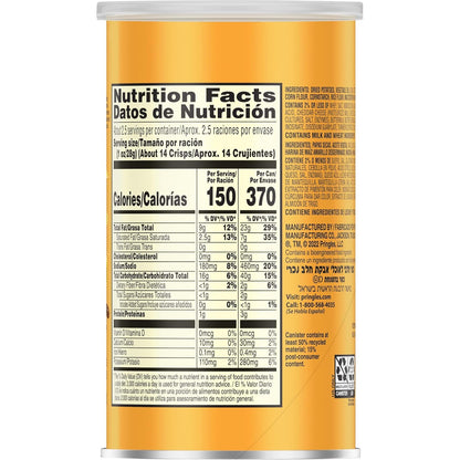 Kellogg Pringles Cheddar Cheese, Large