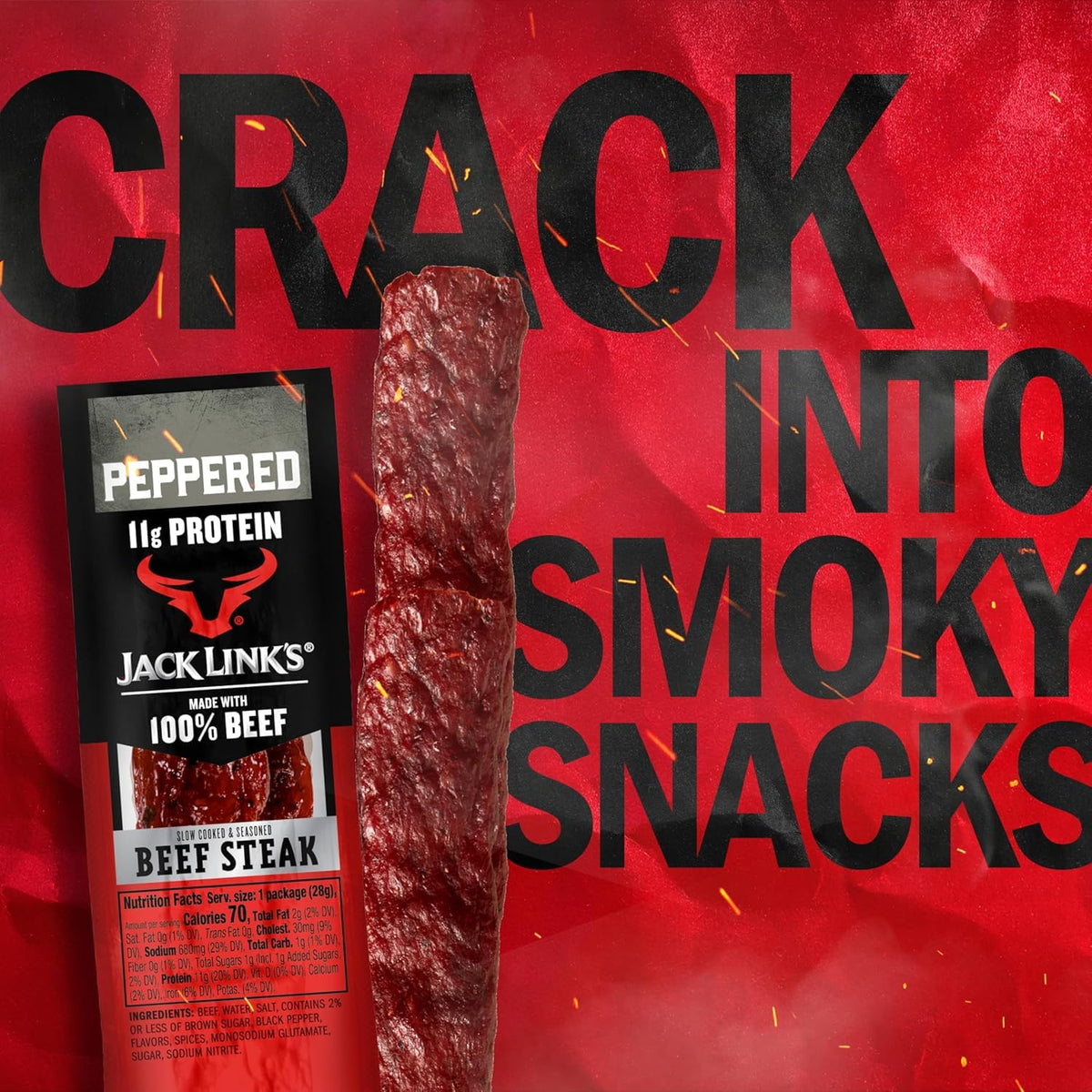 Jack Link's Peppered Steaks, 1 oz. (144 per case)