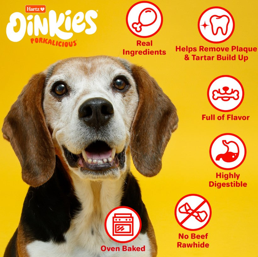 Hartz Oinkies Real Meaty Chews Bacon-Wrapped Twists