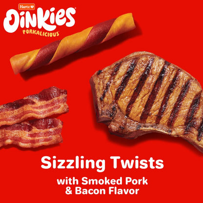 Hartz Oinkies Real Meaty Chews Bacon-Wrapped Twists