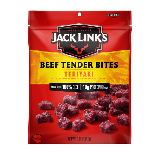 Jack Link's Teriyaki Beef Tender Bites, 3.25 oz. (8 per case)