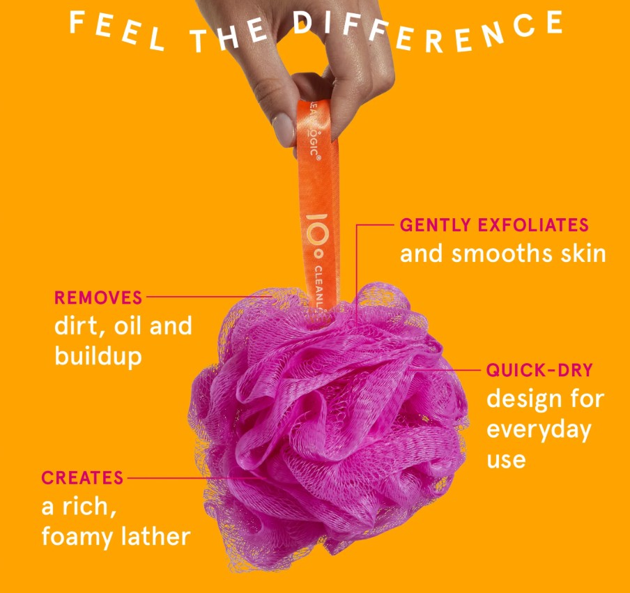 Cleanlogic Lathering Mesh Bath Sponge, Colors Vary (48 per case)