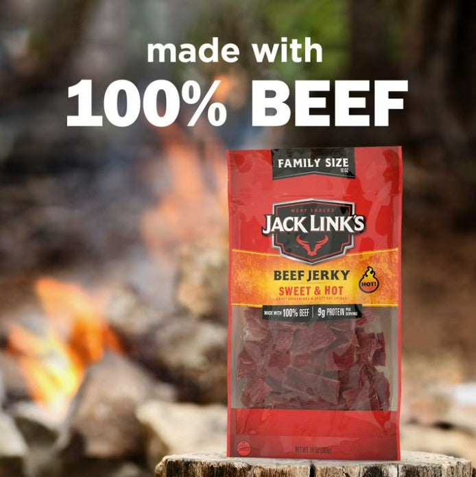 Jack Link's Sweet & Hot Beef Jerky, 10 oz. (8 per case)