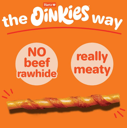 Hartz Oinkies Real Meaty Chews Tender Twists