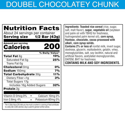 Kellogg's Rice Krispies Treat Double Chocolate Chunk Big Bar