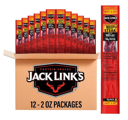 Jack Link's Sweet & Hot Steak Strips, 2 oz. (144 per case)