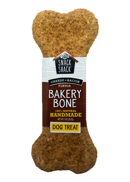 Cosmo's Snack Shack Pet Treats Cheese & Bacon Bakery Bone (24 per case)