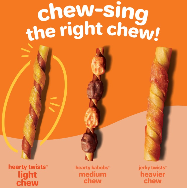 Hartz Oinkies Real Meaty Chews Hearty Twists