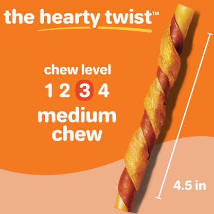 Hartz Oinkies Real Meaty Chews Hearty Twists
