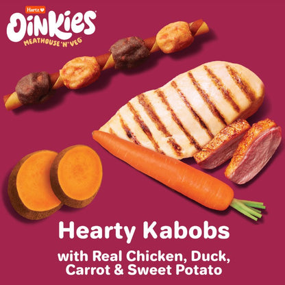 Hartz Oinkies Real Meaty Chews Hearty Kabobs (12 per case)