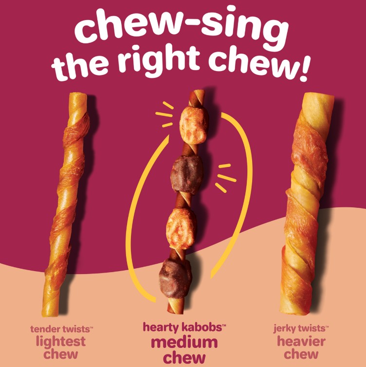 Hartz Oinkies Real Meaty Chews Hearty Kabobs (12 per case)