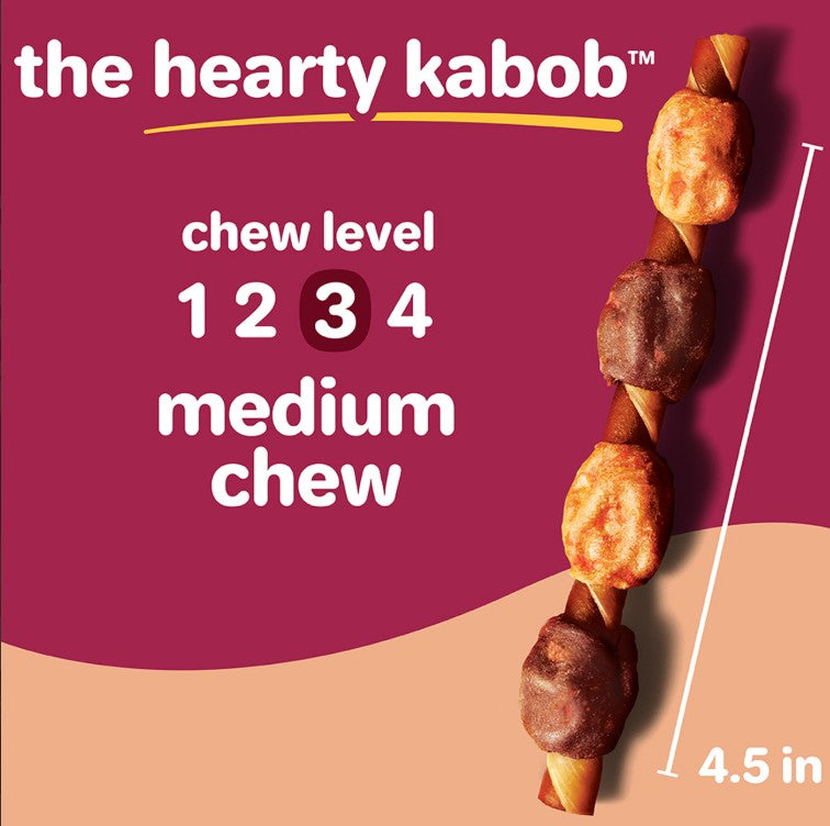 Hartz Oinkies Real Meaty Chews Hearty Kabobs (12 per case)