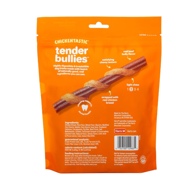 Hartz Oinkies Real Meaty Chews Tender Bullies