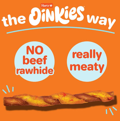 Hartz Oinkies Real Meaty Chews Tender Bullies