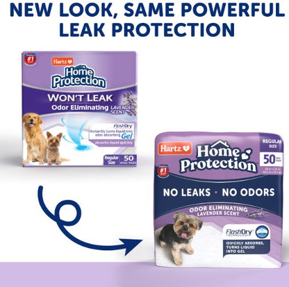 Hartz Home Protection Odor Eliminating Dog Pads - Lavendar Scent
