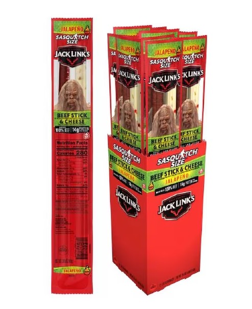 Jack Link's Jalapeno Beef & Pepper Jack Cheese Sticks, 2.45 oz. (72 per case)