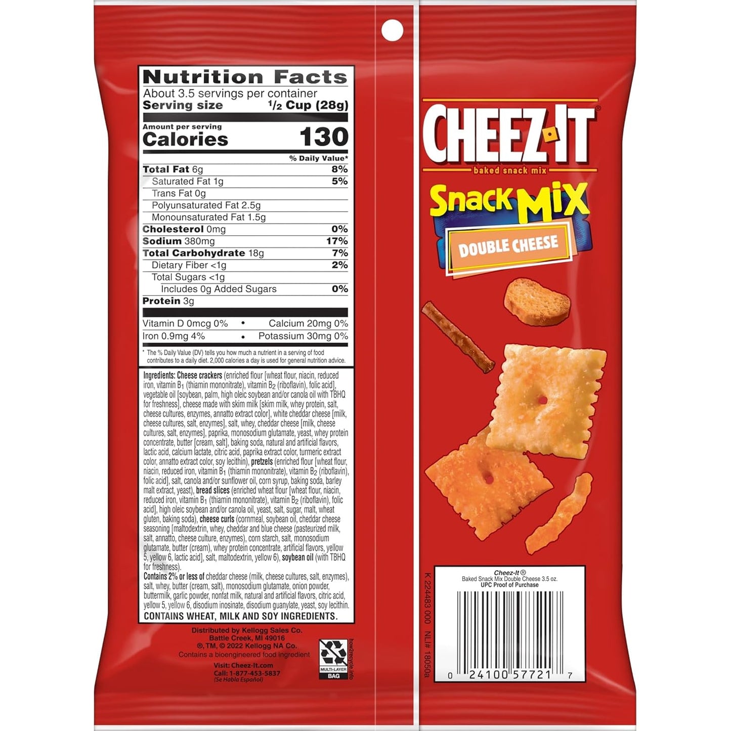 Keebler Cheez-It Snack Mix Double Cheese (6 per case)