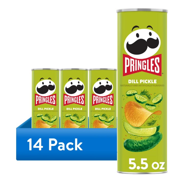 Kellogg's Pringles Dill Pickle, Super Stack (14 per case)
