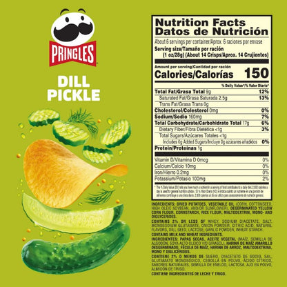 Kellogg's Pringles Dill Pickle, Super Stack (14 per case)