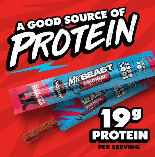 Jack Link's Mr. Beast Original Beef Sticks, 3 oz. (72 per case)