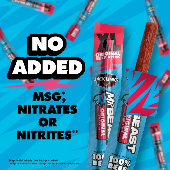 Jack Link's Mr. Beast Original Beef Sticks, 3 oz. (72 per case)