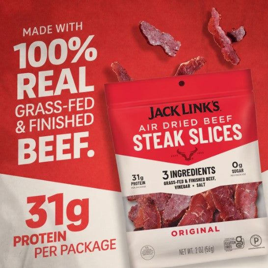 Jack Link's JL3 Original Air Dried Steak Strips, 2 oz. (8 per case)