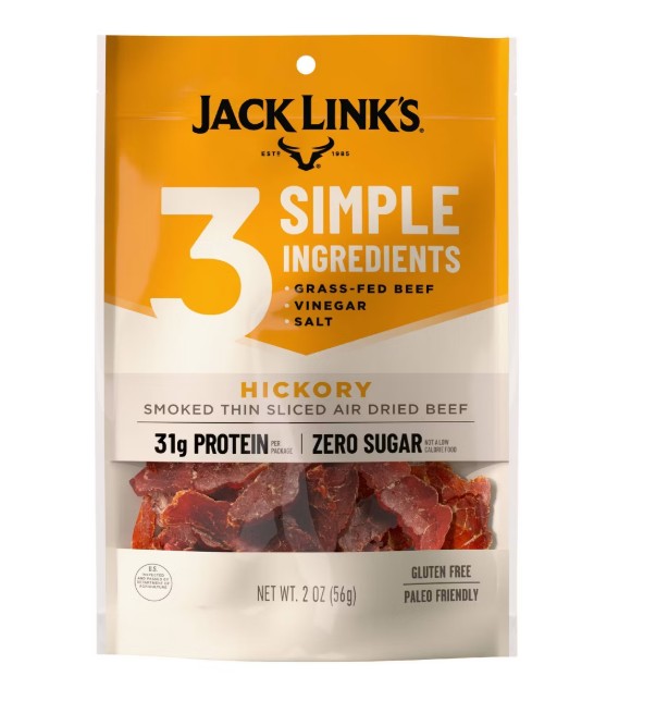 Jack Link's JL3 Hickory Air Dried Steak Strips, 2 oz. (8 per case)
