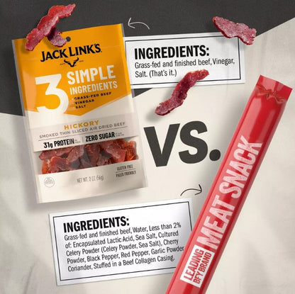 Jack Link's JL3 Hickory Air Dried Steak Strips, 2 oz. (8 per case)