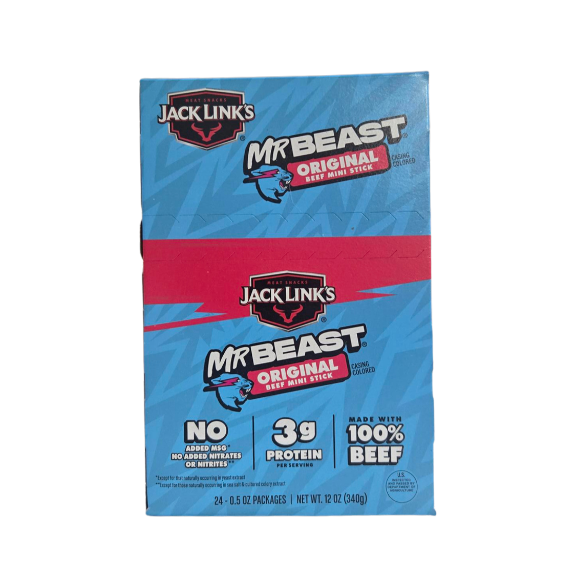 Jack Link's Mr. Beast Original Sticks, 0.5 oz. (144 per case)