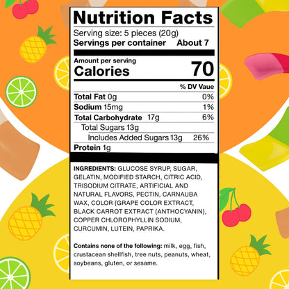 Smarties Squashies Mixed Fruit, 5 oz. Bag (12 per case)