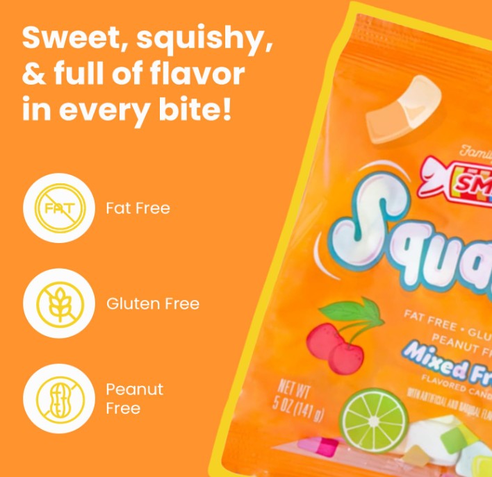 Smarties Squashies Mixed Fruit, 5 oz. Bag (12 per case)