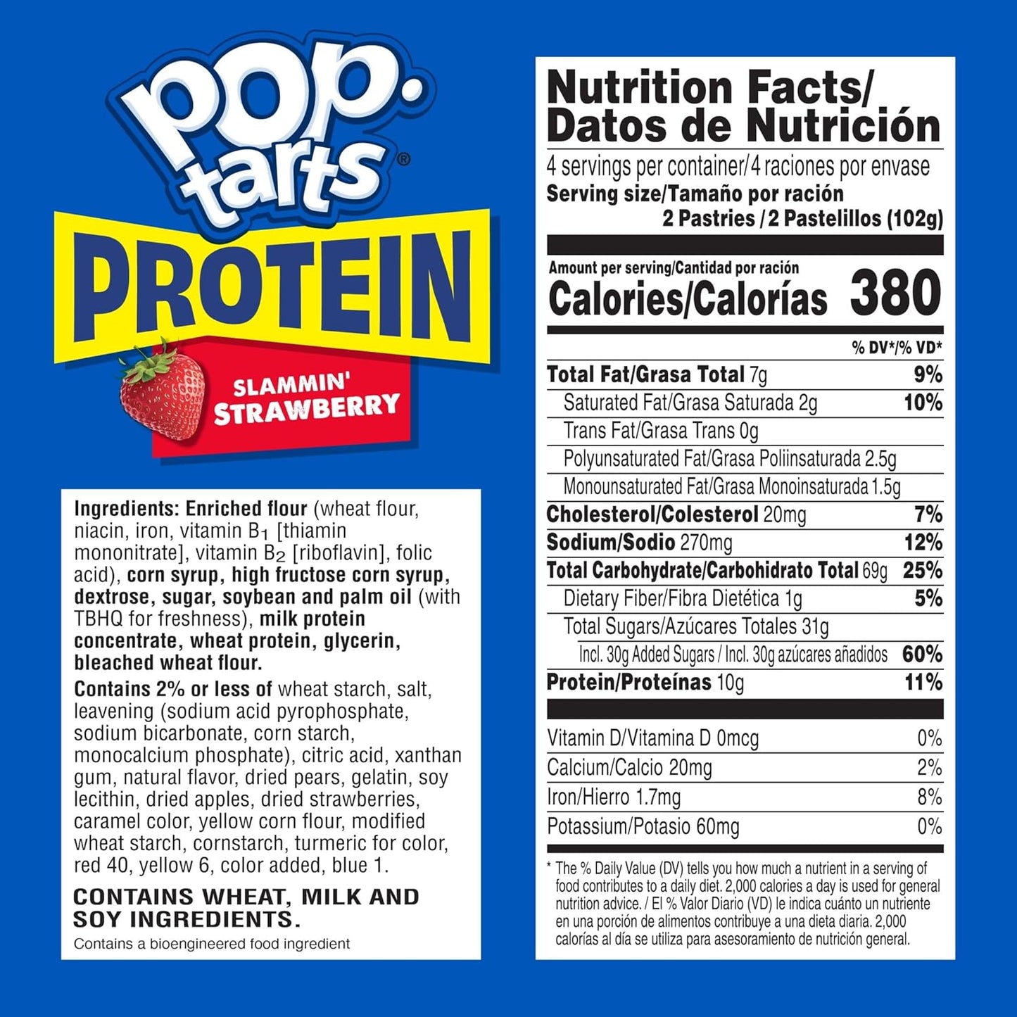 Kellogg's Pop Tarts Protein Slammin Strawberry (12 per case)