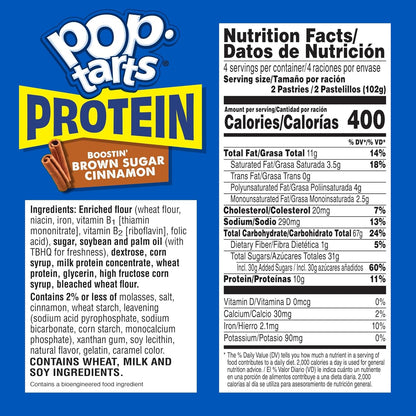 Kellogg's Pop Tarts Protein Boostin' Brown Sugar Cinnamon (12 per case)