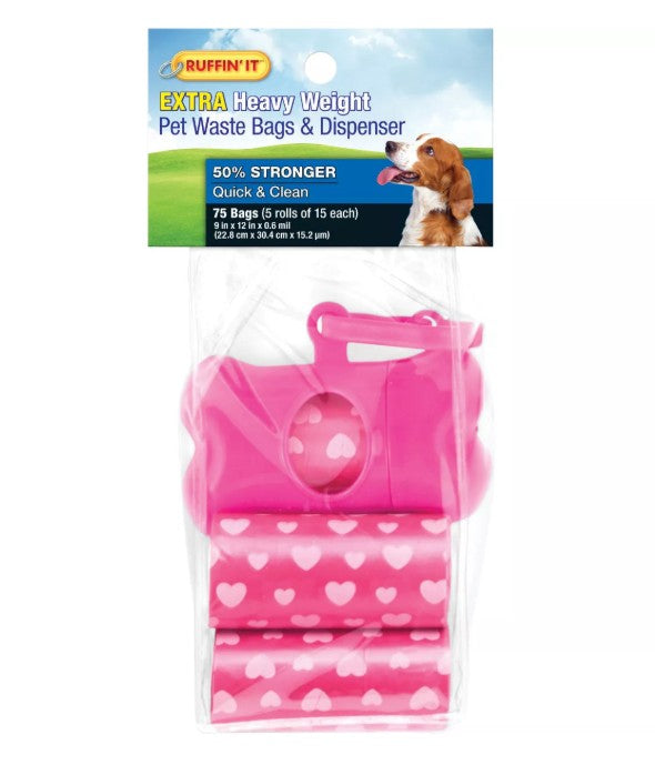 Ruffin' It Pet Waste Bags with Dispenser (72 per case)