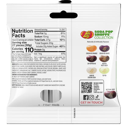 Jelly Belly Soda Pop Shoppe Jelly Beans, 3.5 oz. (12 per case)