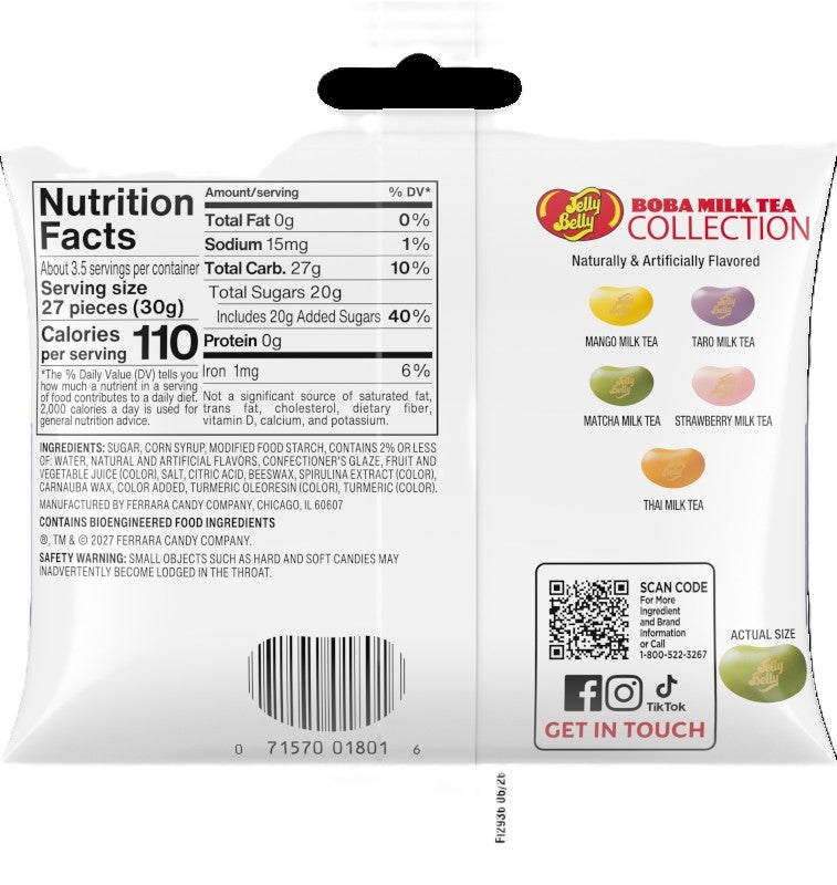 Jelly Belly Boba Milk Tea Jelly Beans, 3.5 oz. (12 per case)