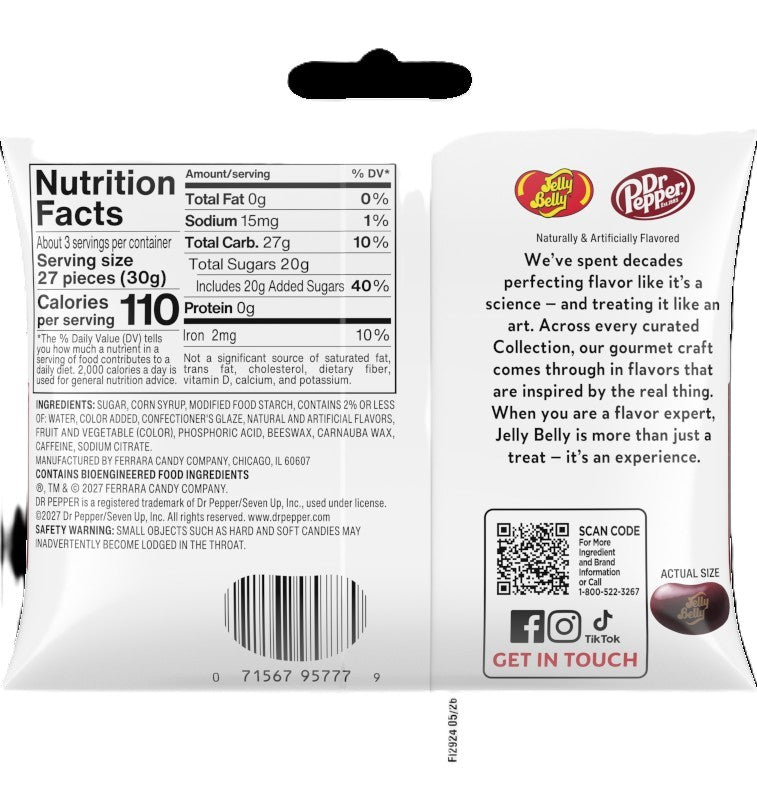 Jelly Belly Dr. Pepper Jelly Beans, 3.5 oz. (12 per case)