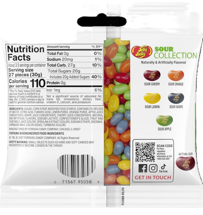 Jelly Belly Sour Collection Jelly Beans, 3.5 oz. (12 per case)