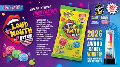 Candyrific Warheads Loud Mouth Bites (24 per case)