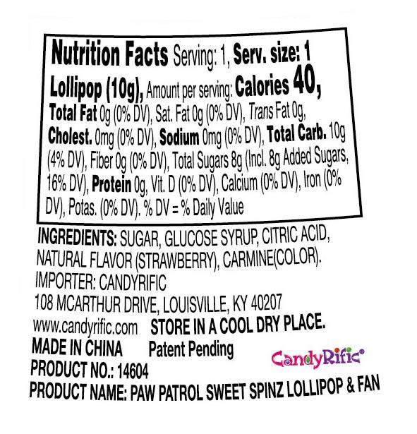 Candyrific Assorted Sweet Spinz Fans (48 per case)