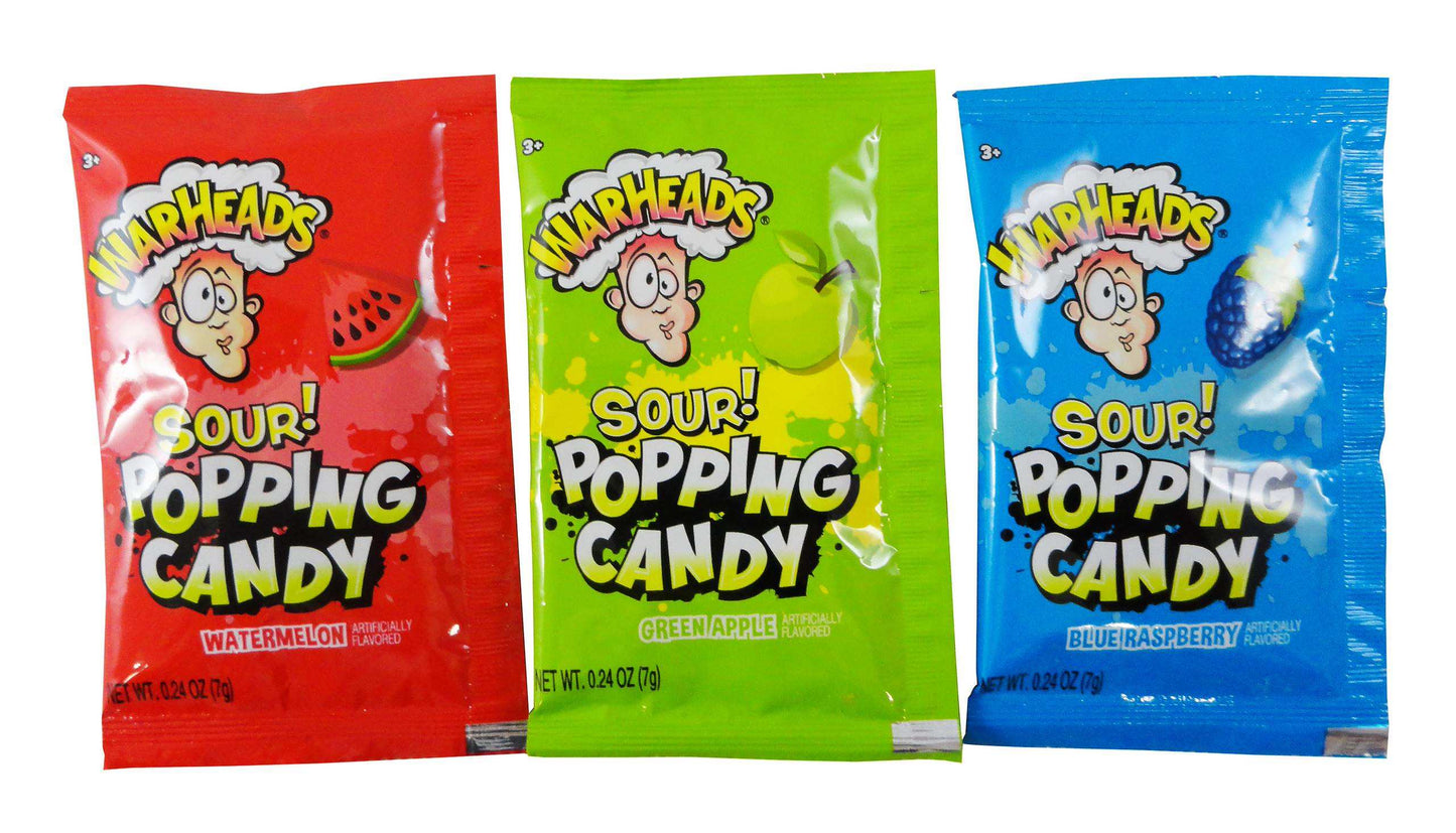 Candyrific Warheads Popping Candy Peg Bag (48 per case)