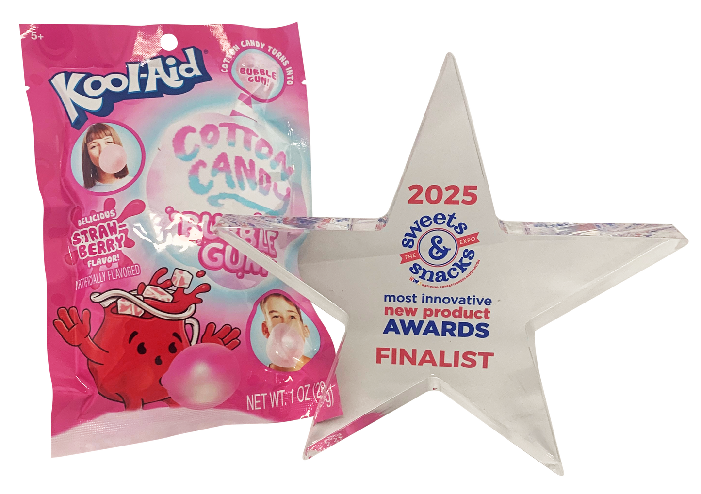Candyrific Kool-Aid Cotton Candy Bubble Gum Peg Bag (48 per case)