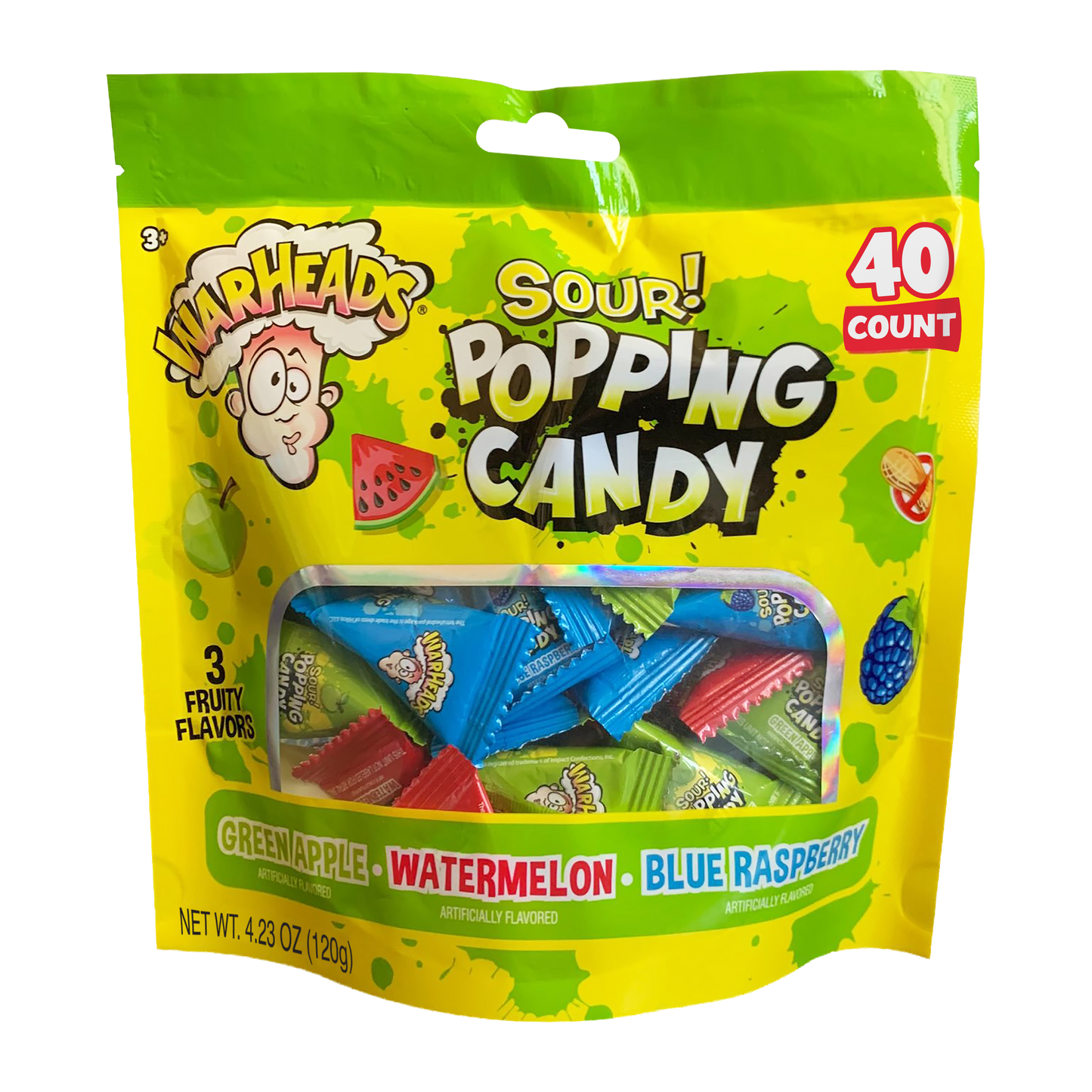 Candyrific Warheads Popping Candy Bag (12 per case)