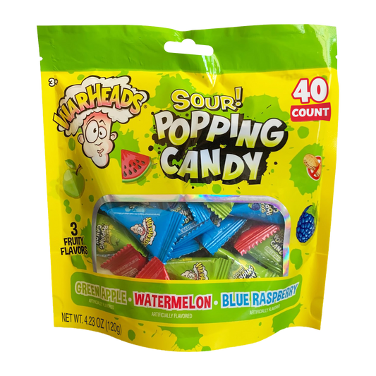 Candyrific Warheads Popping Candy Bag (12 per case)