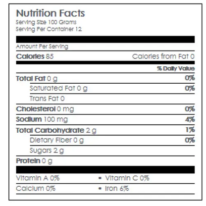Nutritional Information